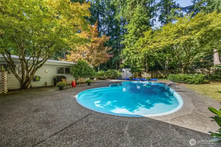 Open pool view taken in early fall.