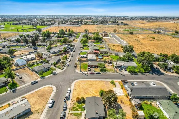 Paved road frontage providing convenient access