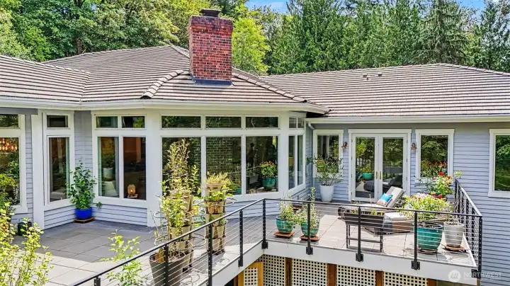 Expansive back deck to take in views of nature. Expansive back deck to take in views of nature.