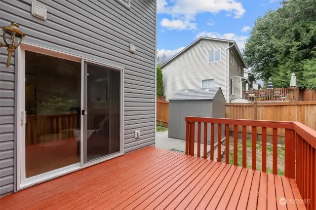 Great deck - freshly stained