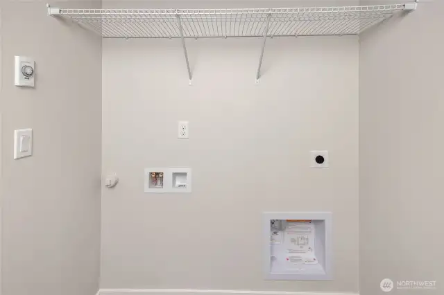 Conveniently located laundry space