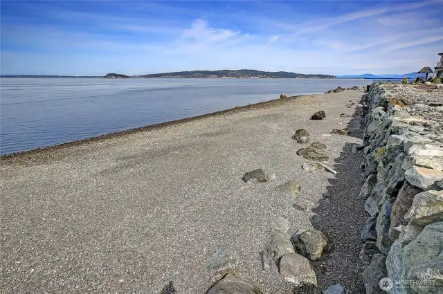 Sand/Pebble Beach and New Bulkhead w/ Steps~