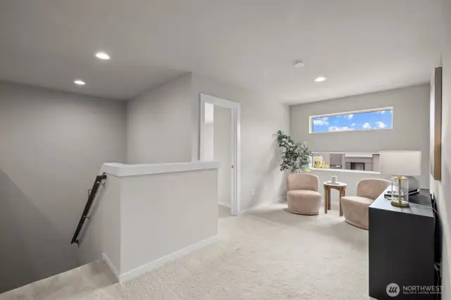 Upstairs nook perfect for a study loft or play area