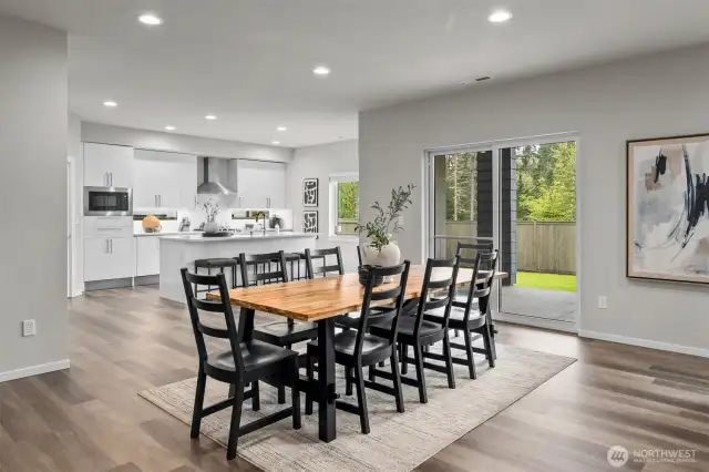 Sizable dining space tailored for large gatherings or intimate evenings