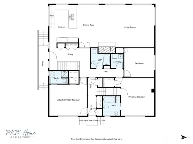 Main Floor: AC cooled home...2 en suite's with walk in closets. Plus an addition bedroom and full bathroom. Open Concept kitchen, dining room living room with lovely gas fireplace.