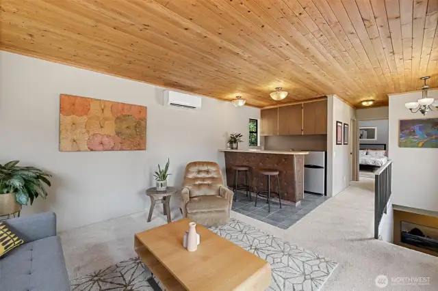 Upper level Bonus room or ADU iving room for ADU