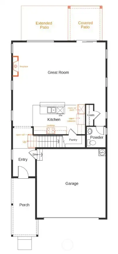 Photo rendering, not of actual home.