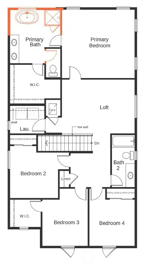 Photo rendering, not of actual home.