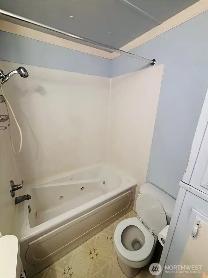Main hallway bath with jetted tub