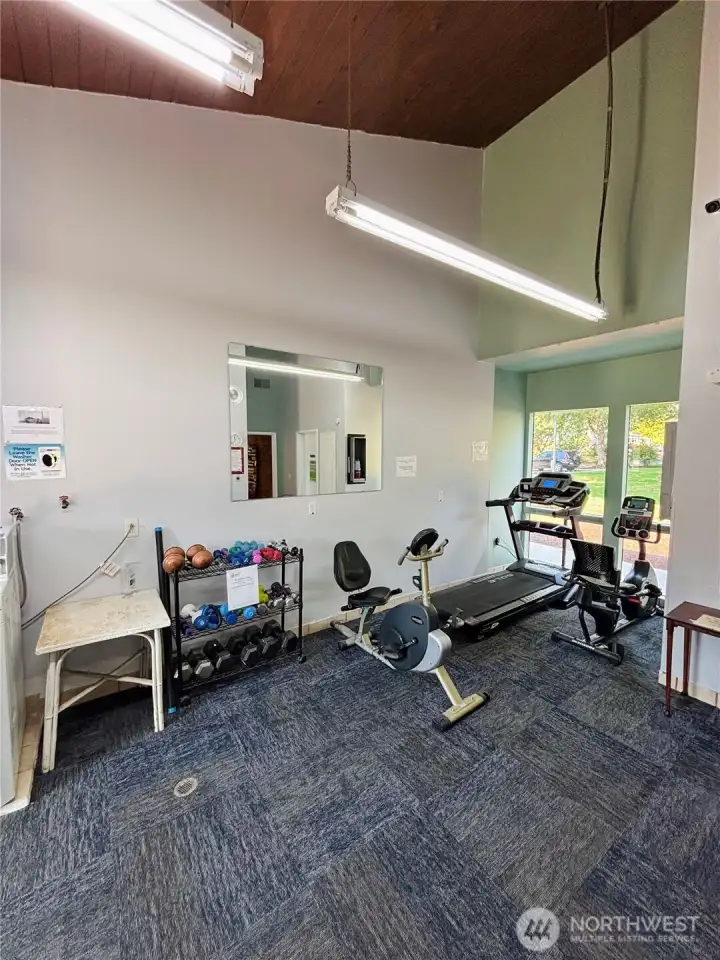 Workout room in community building