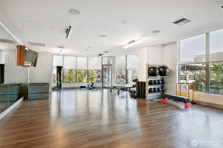 Also on level 3, yoga, pilates, barre and more await in this peaceful movement studio.
