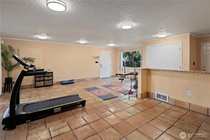 Large rec room and laundry