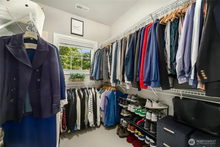 Nice sized walk-in closet in the primary