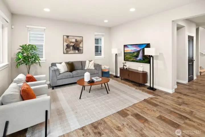 Family room off kitchen