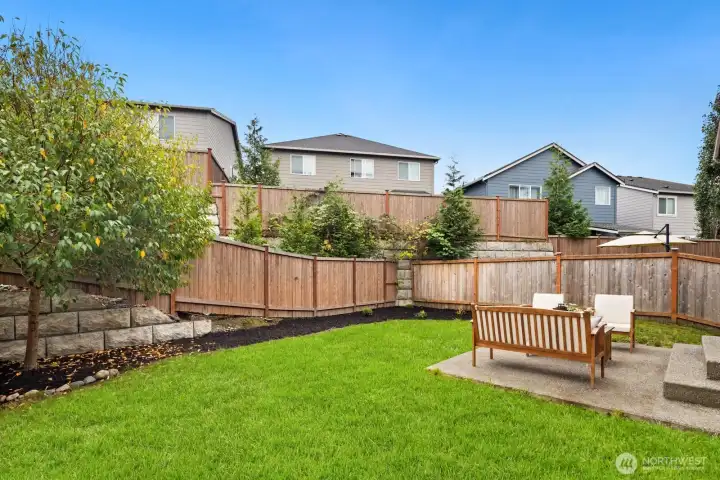 Private, fully fenced backyard. Garden Space