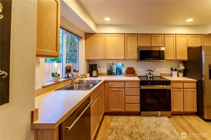 Kitchen and new appliances.