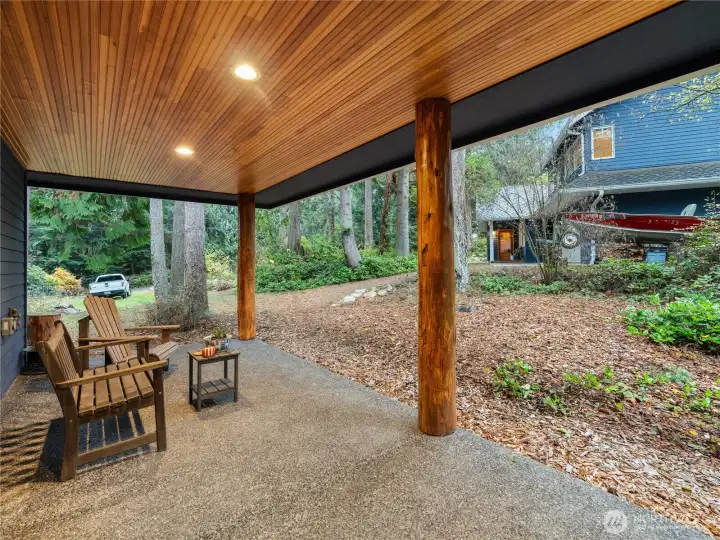 Studio covered patio space.
