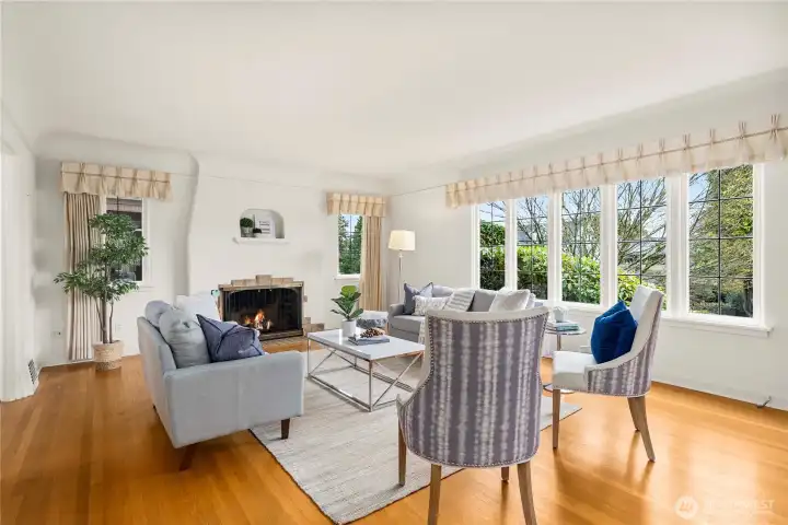 Well-maintained original hardwood floors