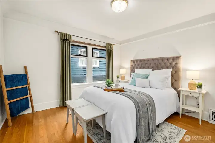 1st bedroom with walk-in closet.