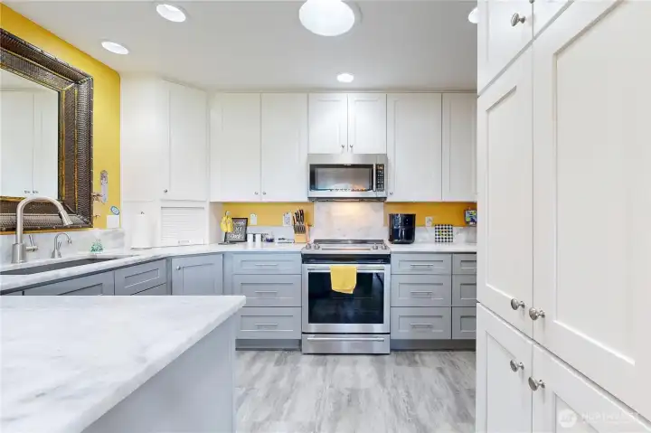 Kitchen with granite countertops
