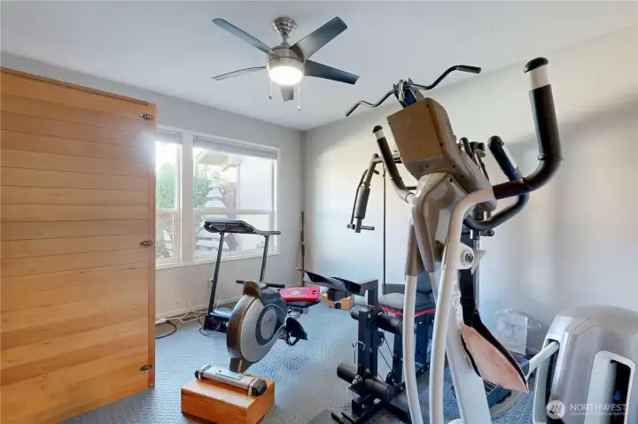 Exercise room with sauna (can be set back up as 2nd bedroom)