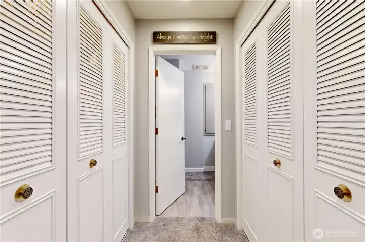 Double set of closets for Primary Bedroom.