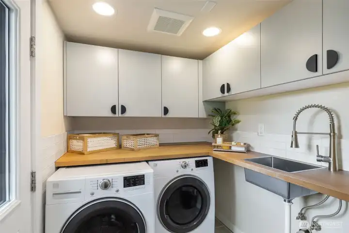 Handy, roomy, dedicated uility closet!