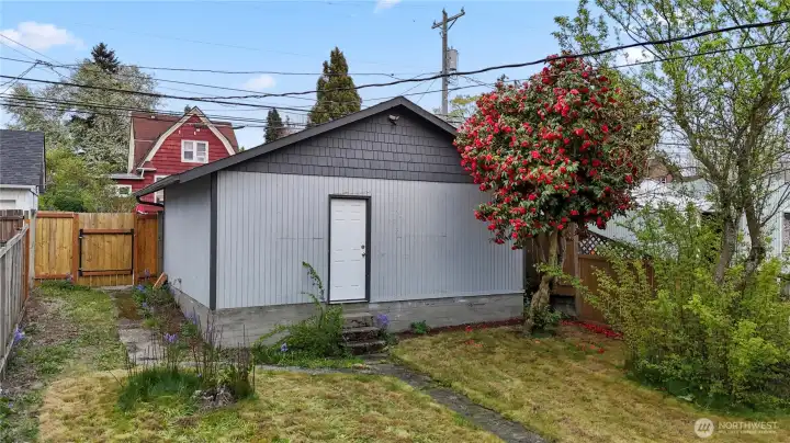 Garage and alley facing view