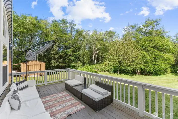 huge backyard deck