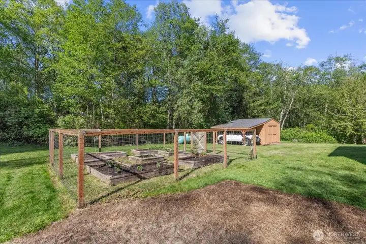 fenced garden
