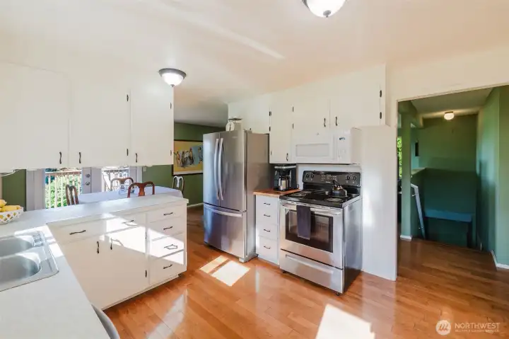 Kitchen with hardwood floors