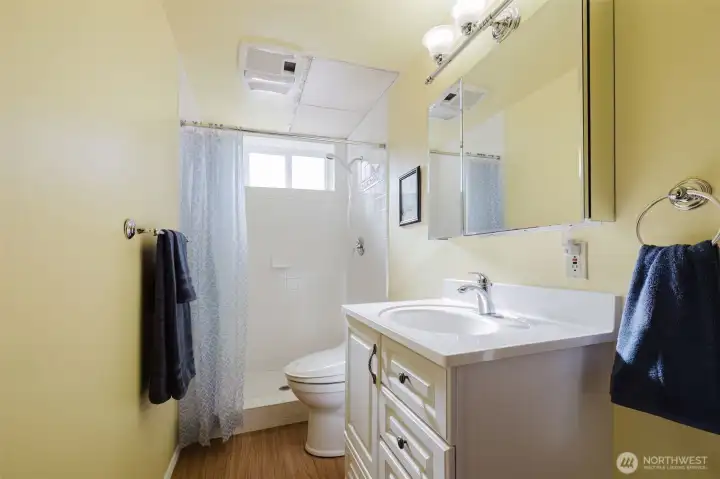 3/4 bathroom in daylight basement