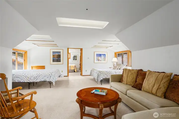 Upstairs in the pool hall building- kids sleepover area? Offices? Quilt room? Extra sleeping space for extended family or visiting guests.