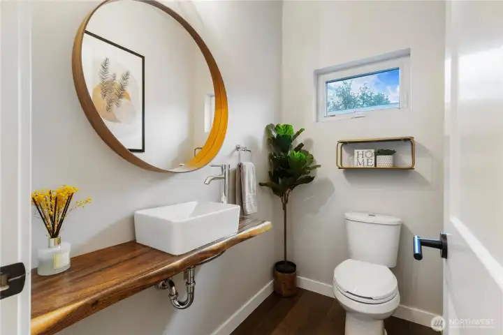 Updated vanity in ½ bath on main level Updated vanity in ½ bath on main level