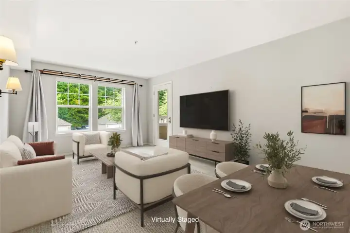 Virtually Staged Living room
