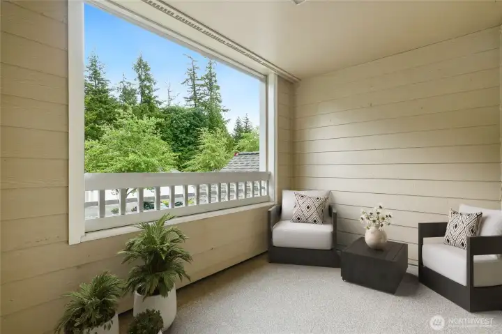 Virtually staged Balcony