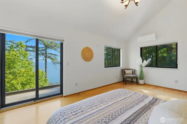 Primary with balcony & ductless mini-split