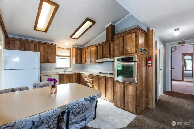 Kitchen with built in dining