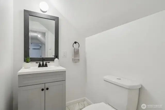 Half bath on second floor