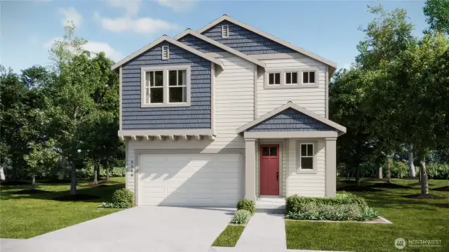 Artist rendering only, elements of home can vary.