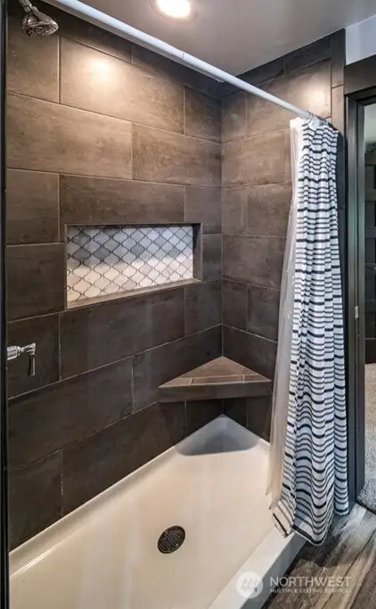 Primary step-in tile shower