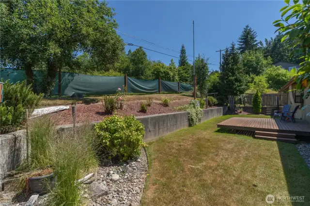 Backyard view from the side.