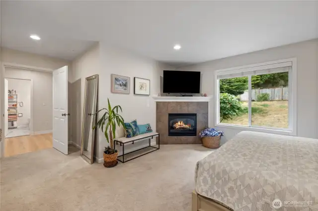 Primary Bedroom with gas Fireplace