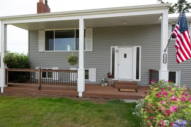 Rest and relax on this front porch.