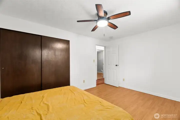 Primary bedroom features large closet