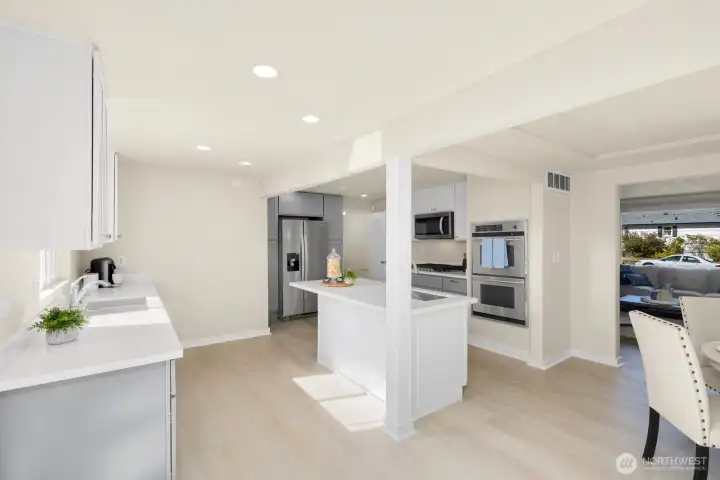 Quartz countertops and new cabinets!