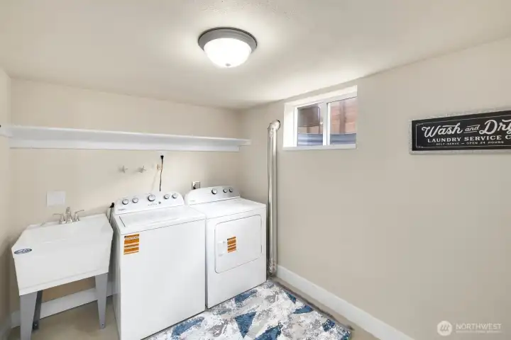 HUGE laundry room w/ new washer & dryer.