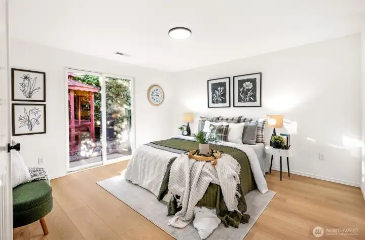 Primary suite with access to back yard.