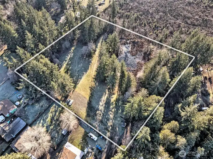 Almost 4 acres here - plenty of room for everything you need, even with the small peat bog.