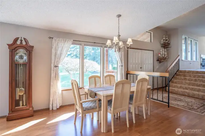Spacious dining area